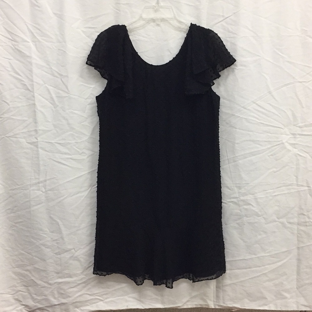 J Crew Black Shear Slip Dress